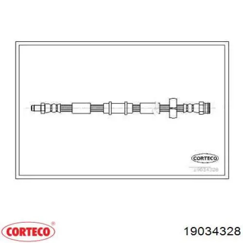 Шланг тормозной передний 19034328 Corteco