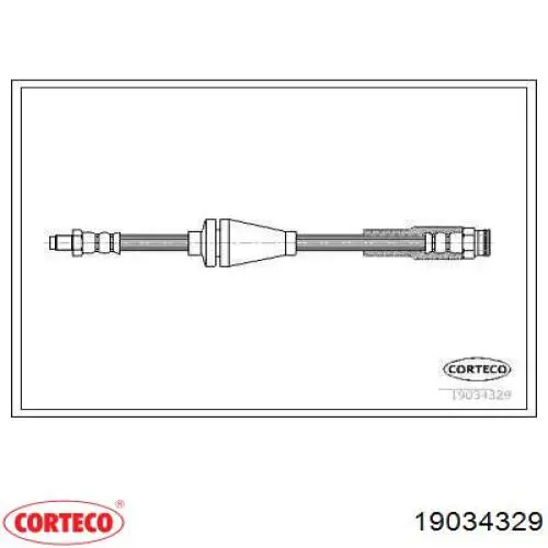 Шланг тормозной передний 19034329 Corteco