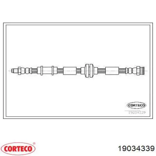 Шланг тормозной передний 19034339 Corteco