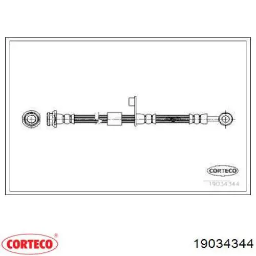 Шланг тормозной передний 19034344 Corteco