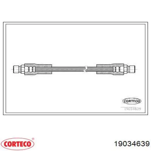 Шланг тормозной передний 19034639 Corteco