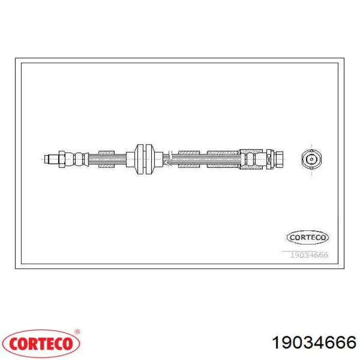 Задний тормозной шланг 19034666 Corteco
