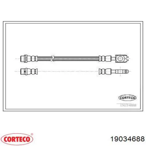 Задний тормозной шланг 19034688 Corteco