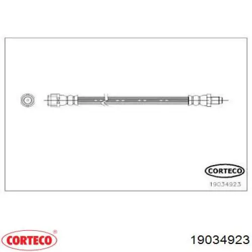 Шланг тормозной передний 19034923 Corteco