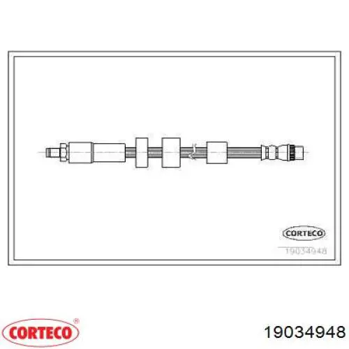 Шланг тормозной передний 19034948 Corteco