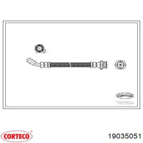 Задний тормозной шланг 19035051 Corteco