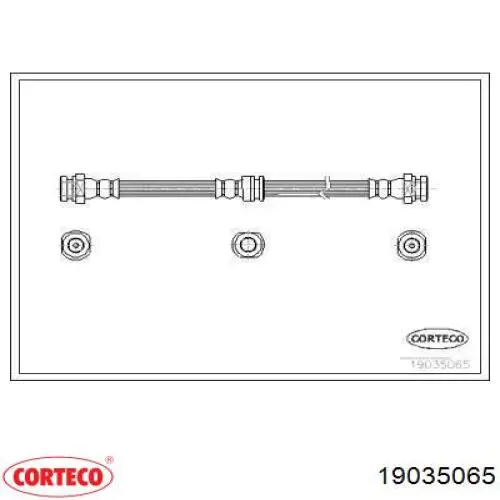 Шланг тормозной передний 19035065 Corteco