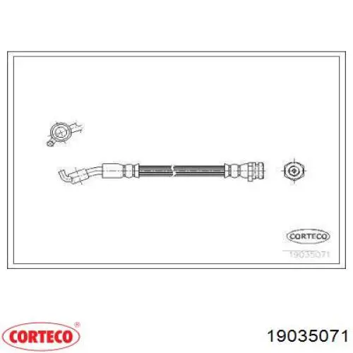 Шланг тормозной задний левый ADG05348 Blue Print