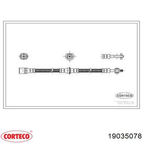 Задний тормозной шланг 19035078 Corteco