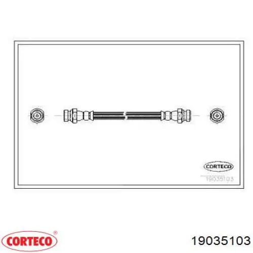 Шланг тормозной передний 19035103 Corteco