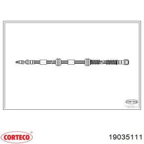 Шланг тормозной передний 19035111 Corteco