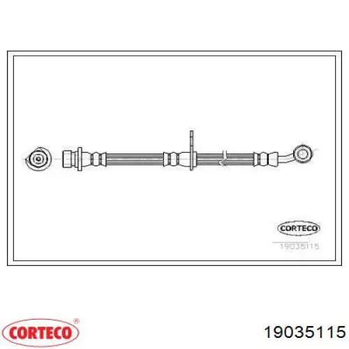 Шланг тормозной передний правый 19035115 Corteco