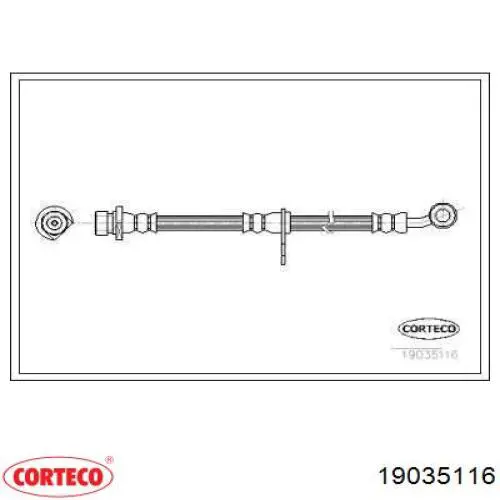 Шланг тормозной передний левый 19035116 Corteco