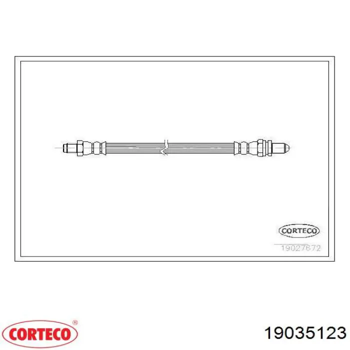 Задний тормозной шланг 19035123 Corteco