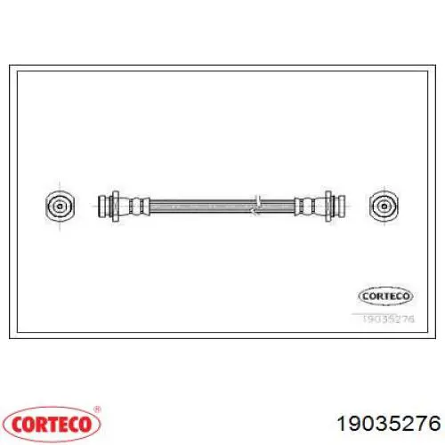 Шланг тормозной задний левый 19035276 Corteco