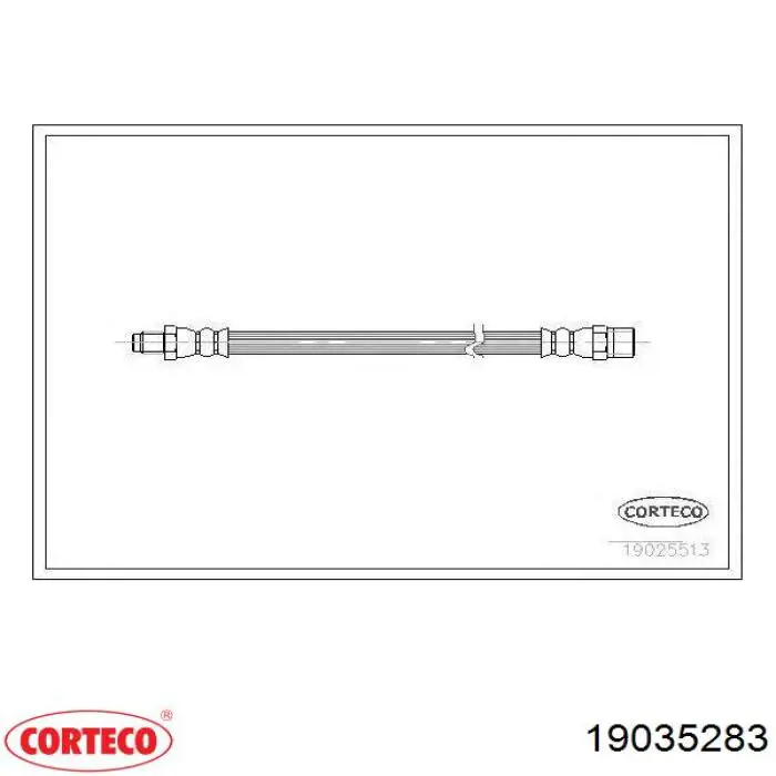 Шланг тормозной передний 19035283 Corteco