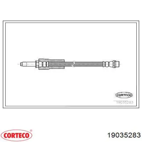 Шланг тормозной передний 19035283 Corteco