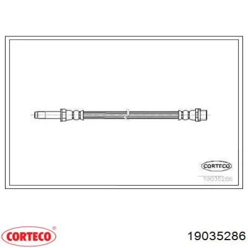 Шланг тормозной передний 19035286 Corteco