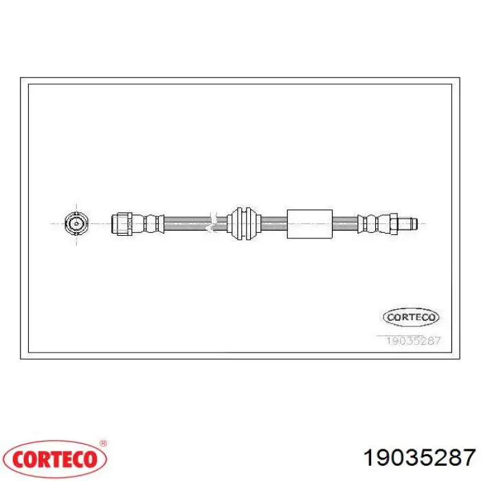 Шланг тормозной передний 19035287 Corteco