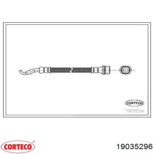Шланг тормозной передний 19035296 Corteco