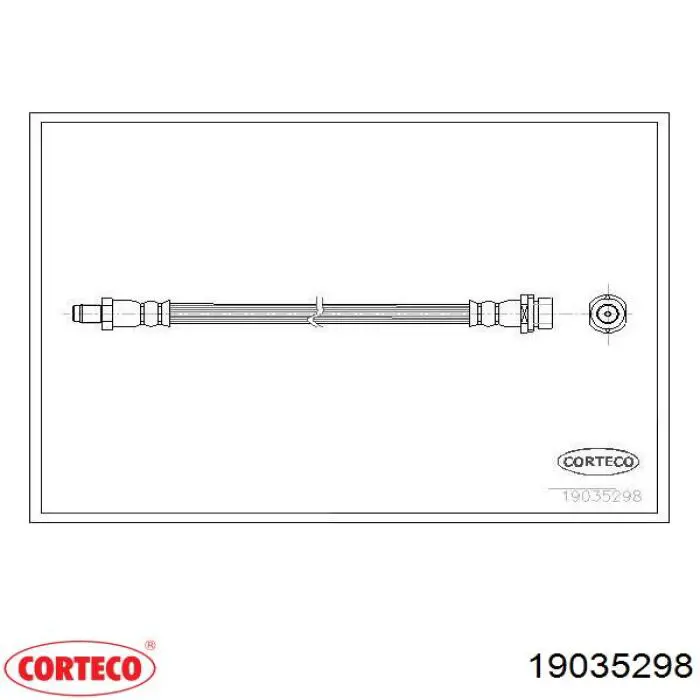 Задний тормозной шланг 19035298 Corteco