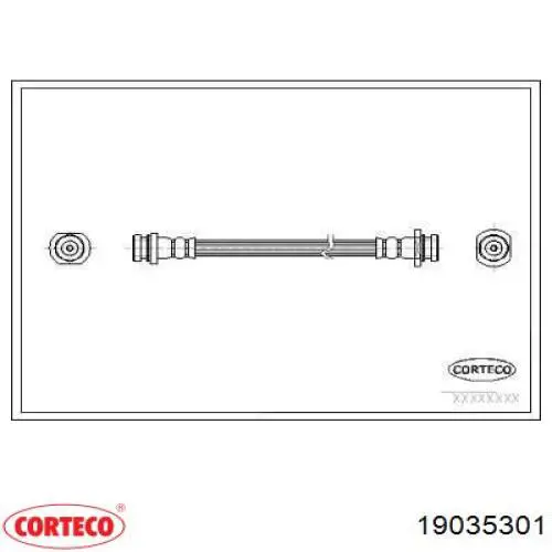 Шланг тормозной задний левый 19035301 Corteco