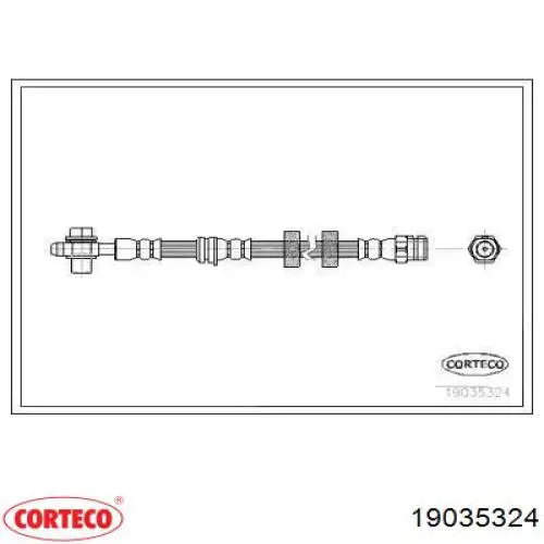 Шланг тормозной передний 19035324 Corteco