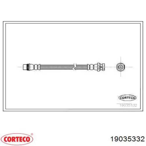Задний тормозной шланг 19035332 Corteco
