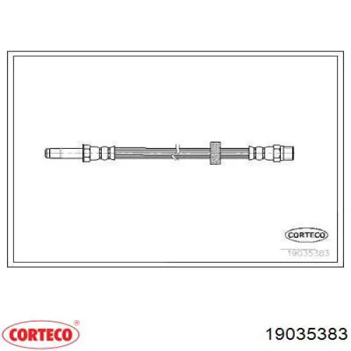 Шланг тормозной передний 19035383 Corteco