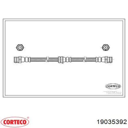 Шланг тормозной передний 19035392 Corteco