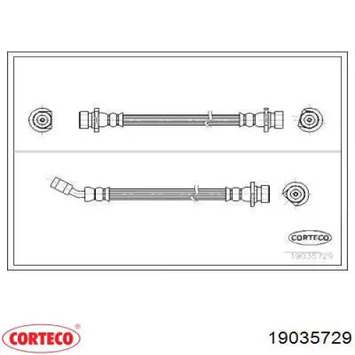 Шланг тормозной задний правый 19035729 Corteco