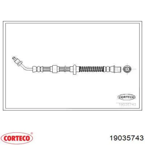 Шланг тормозной задний правый 19035743 Corteco