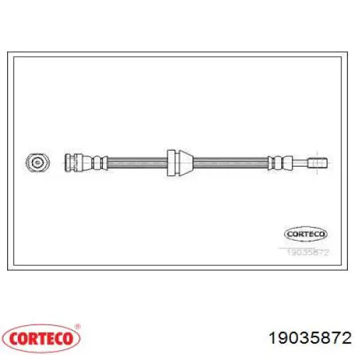 Шланг тормозной передний 19035872 Corteco