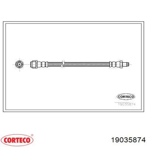Шланг тормозной передний 19035874 Corteco
