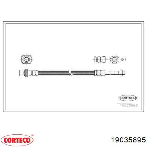 Задний тормозной шланг 19035895 Corteco