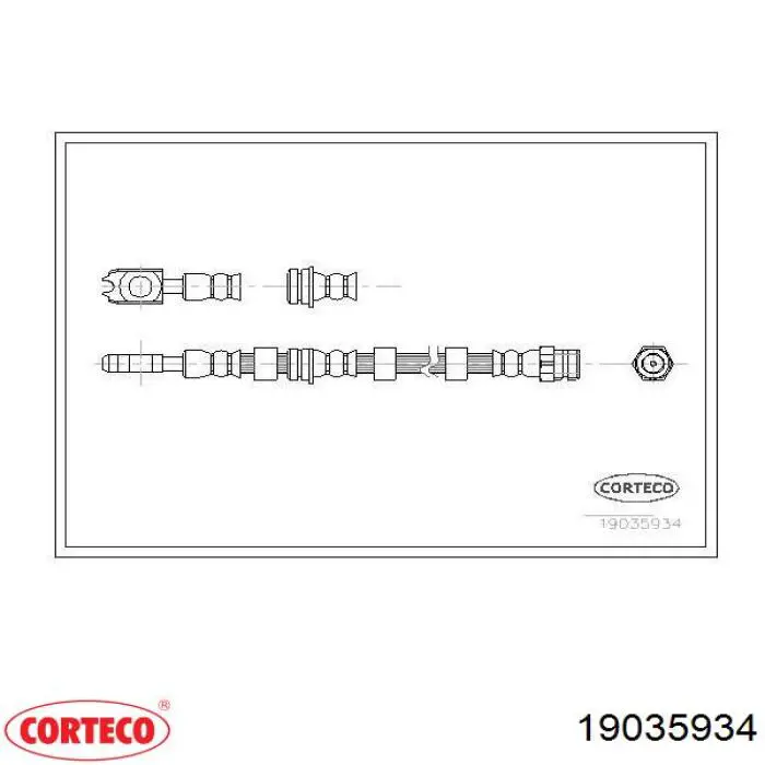 Latiguillo de freno delantero 19035934 Corteco