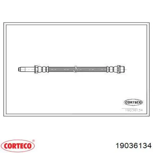 Шланг тормозной передний 19036134 Corteco