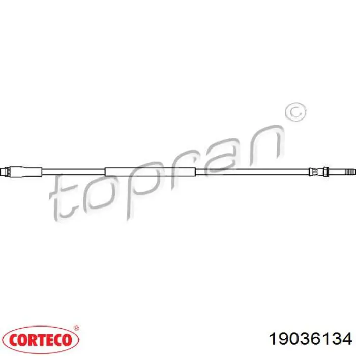 Шланг тормозной передний 19036134 Corteco