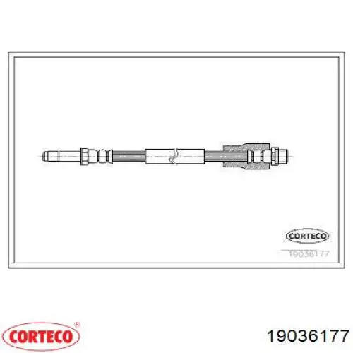 Шланг тормозной передний 19036177 Corteco