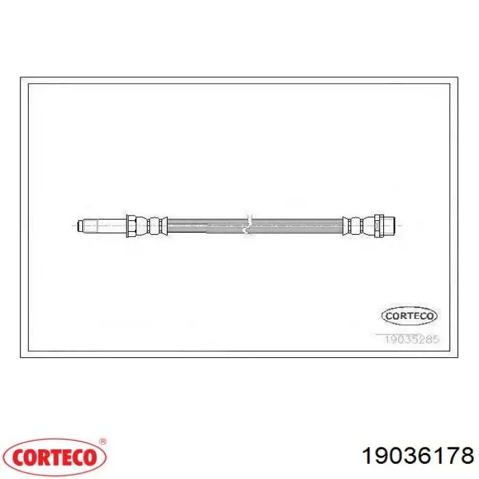 Шланг тормозной задний Corteco 19036178