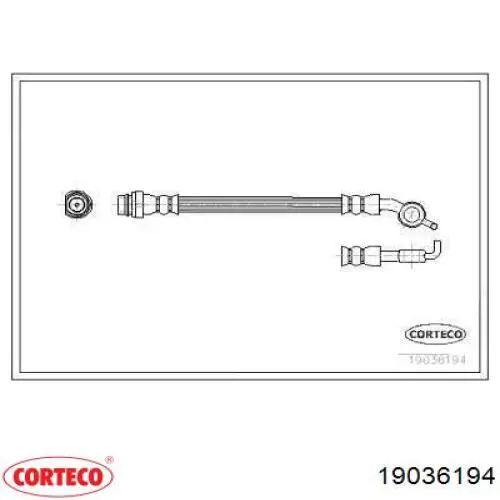 Задний тормозной шланг 19036194 Corteco