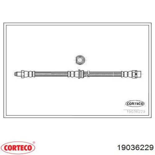 Задний тормозной шланг 19036229 Corteco