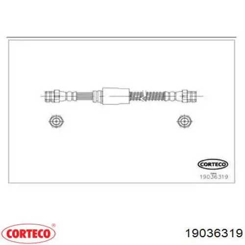 Шланг тормозной передний 19036319 Corteco