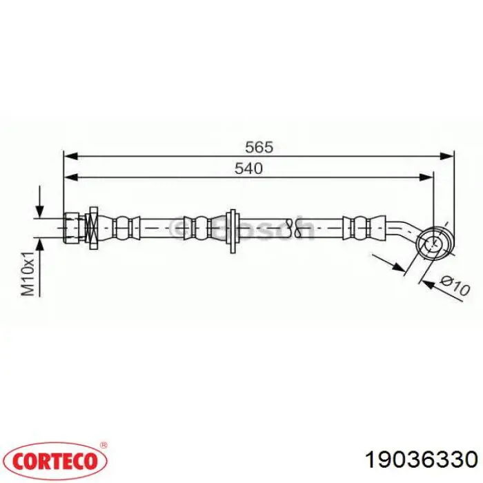 Тормозной шланг Corteco 19036330 цена, от 12.95 USD