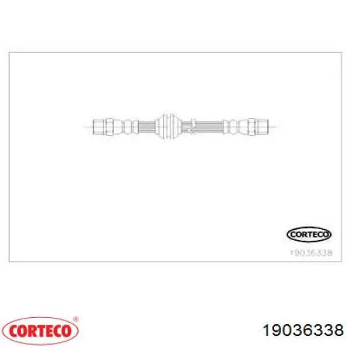 Шланг тормозной передний 19036338 Corteco