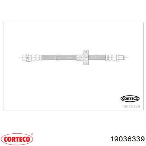 Шланг тормозной передний 19036339 Corteco