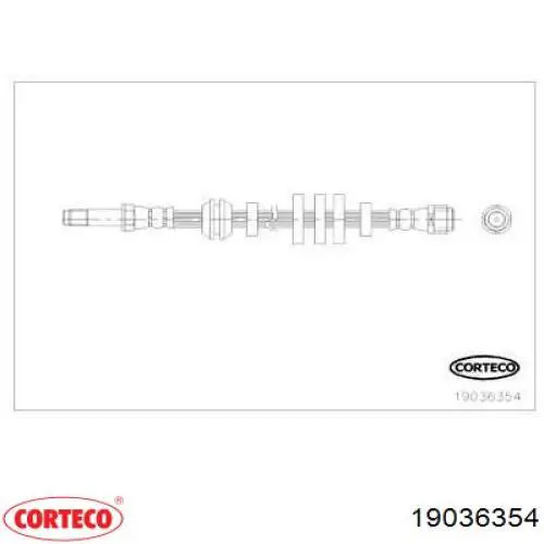 Шланг тормозной передний 19036354 Corteco