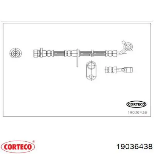 Задний тормозной шланг 19036438 Corteco