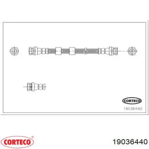 Задний тормозной шланг 19036440 Corteco