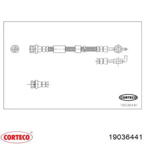 Задний тормозной шланг 19036441 Corteco